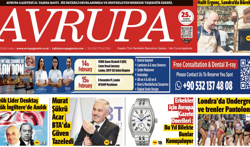 Avrupa Gazete, İngiltere, 16 Ocak 2026 Baskısı