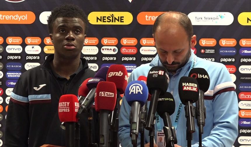 Trabzonspor'ın oyuncusu Christ Inao Oulai basın mensuplarına açıklamalarda bulundu.