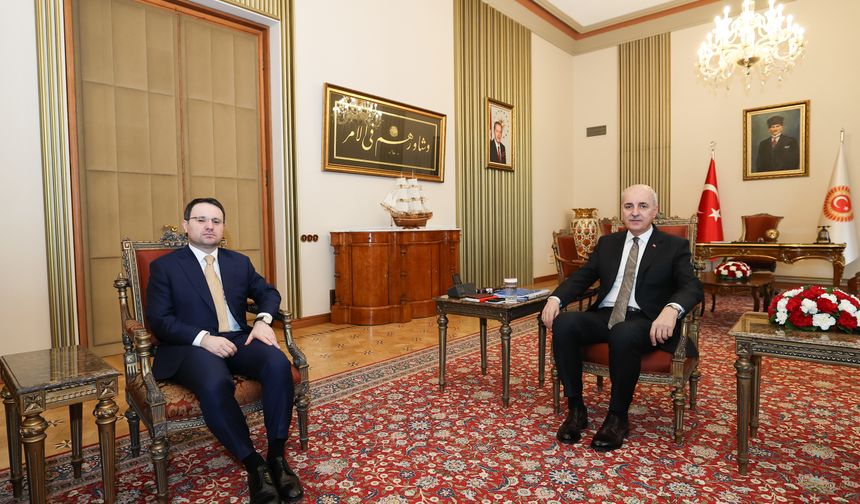 TBMM Başkanı Kurtulmuş, Adalet Bakanı Gürlek'i kabul etti