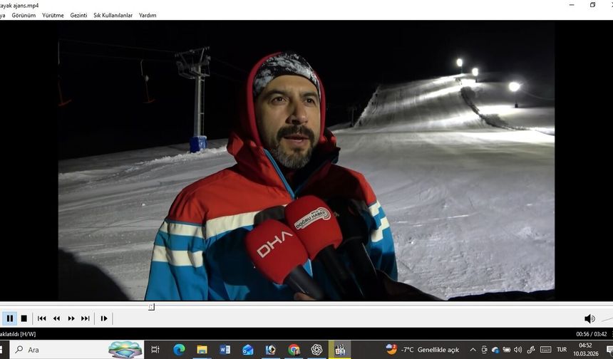 Bitlis'teki Kayak Merkezi'nde ilk kez gece kayağı heyecanı