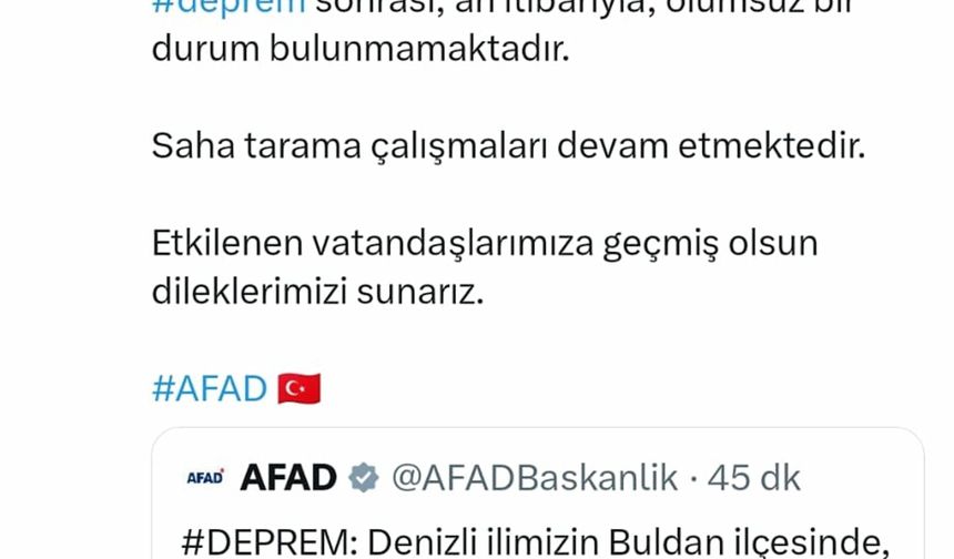 Denizli'de 5.1 büyüklüğünde deprem (2)