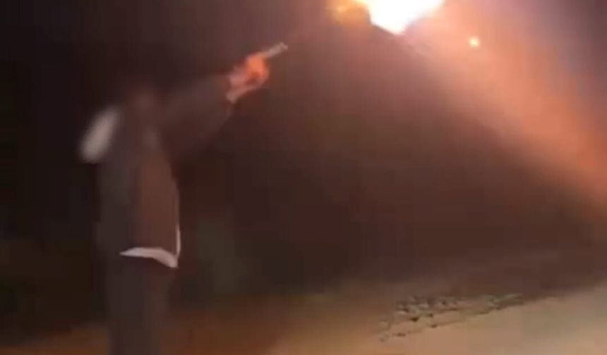 Havaya ateş açtığı görüntüleri sanal medyada paylaşılan şüpheli gözaltında