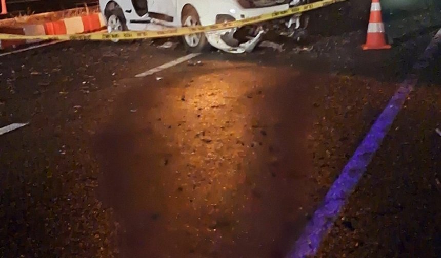 Niğde'de hafif ticari araç elektrik direğine çarptı: 1 ölü, 1 yaralı