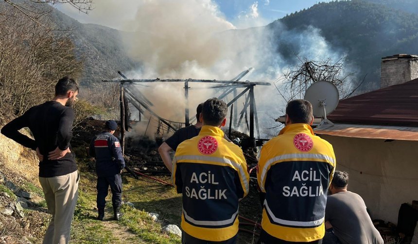 Tosya'da samanlık yangını