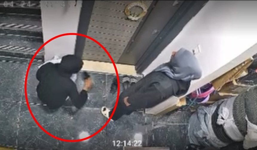 Ayakkabıyı koklayıp, kartla kapıyı açmaya çalıştılar
