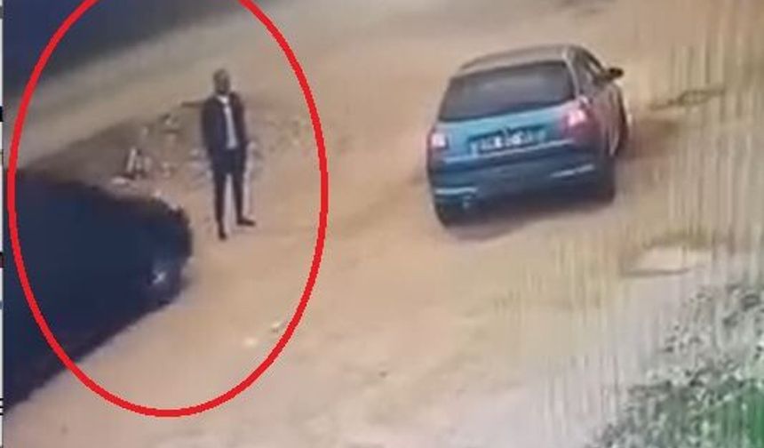 Hafif ticari aracıyla husumetlisine çarpıp ağır yaraladı; o anlar kamerada