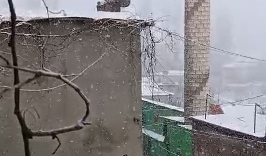 Siirt'in yüksek kesimlerinde kar yağışı