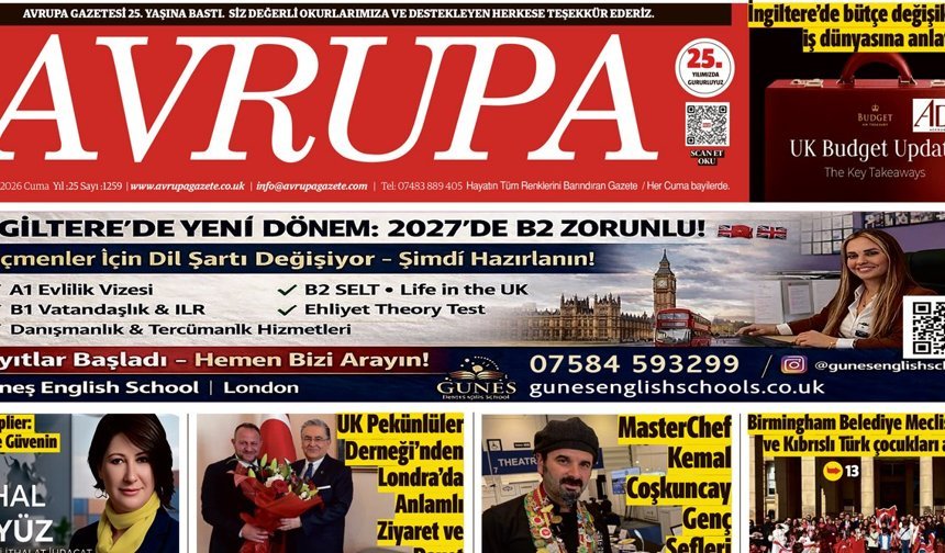 Avrupa Gazete, İngiltere, E-gazete 10 Nisan 2026 Baskısı