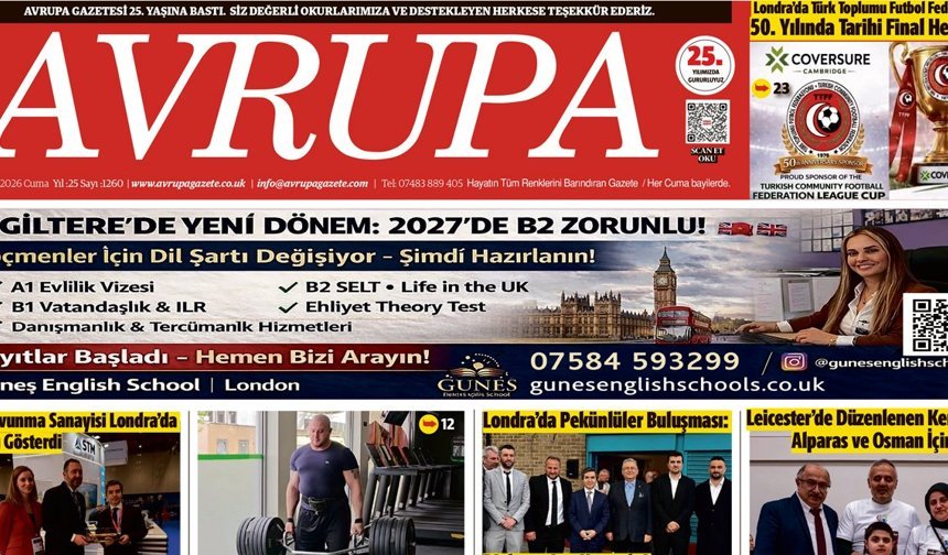 Avrupa Gazete, İngiltere, 17 Nisan 2026 Özel Baskısı