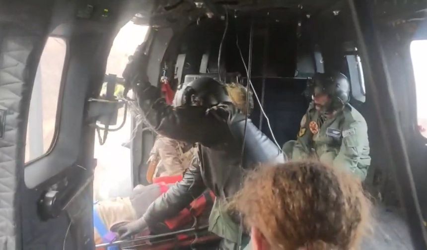 Askeri helikopterle kurtarıldı; o anları anlattı