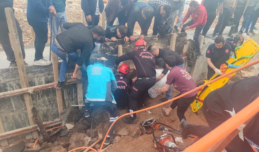 Kahramanmaraş'ta çöken yol ile duvar arasına sıkışan çocuk yaralandı