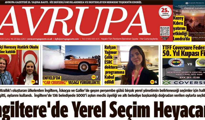 Avrupa Gazete, İngiltere, Londra Özel Baskısı