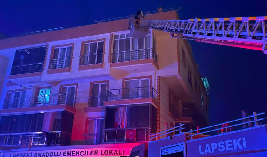 Bodrum katında çıkan yangında 6 kişi dumandan etkilendi