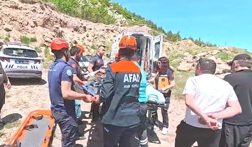 Kayseri'de kayalıklardan düşen kişi yaralandı