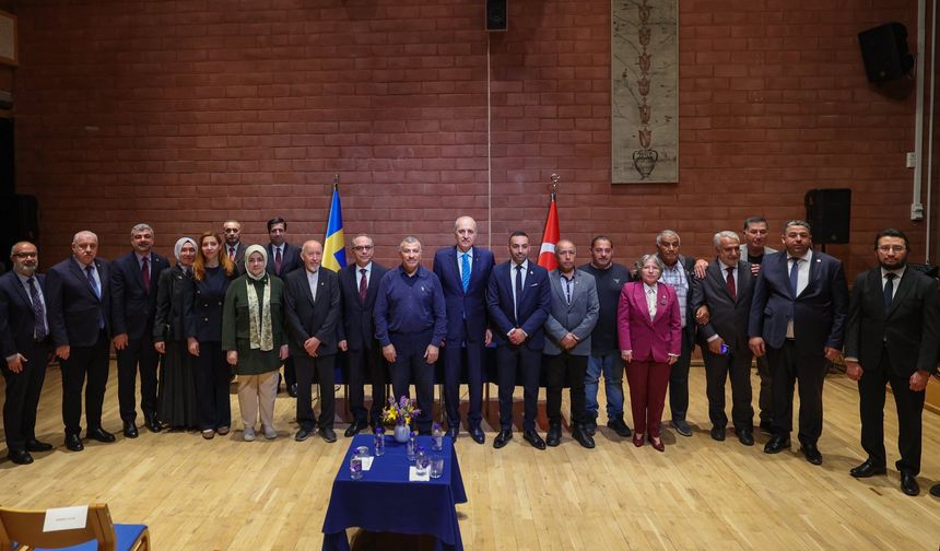 Kurtulmuş, İsveç'te Türk toplumu temsilcileriyle buluştu