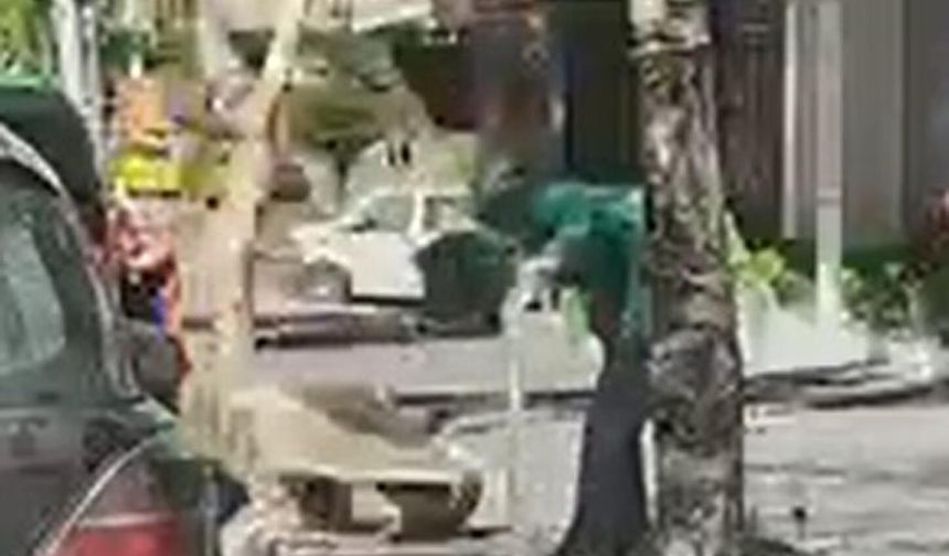 7'nci kattan düşen halı, mağaza çalışanının başına isabet etti