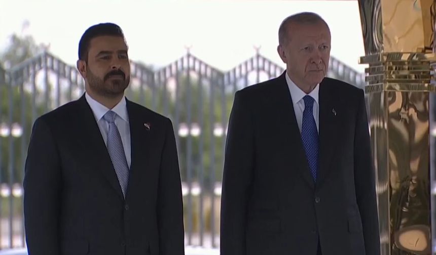 Cumhurbaşkanı Erdoğan, Irak Başbakanı ez-Zeydi'yi resmi törenle karşıladı