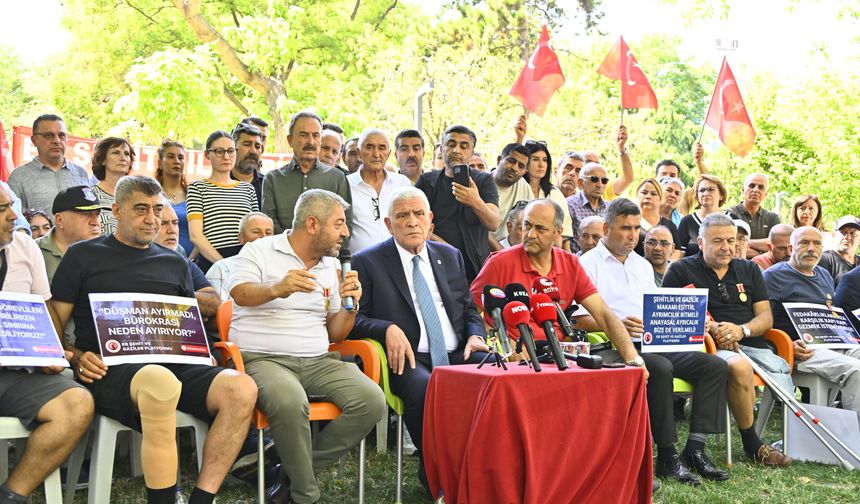 Dervişoğlu'ndan şehit aileleri ile gazilerin oturma eylemine destek