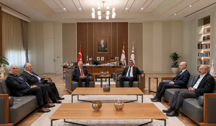 KKTC Cumhurbaşkanı Erhürman, TDT Aksakallar Konseyi Başkanı Yıldırım'ı kabul etti