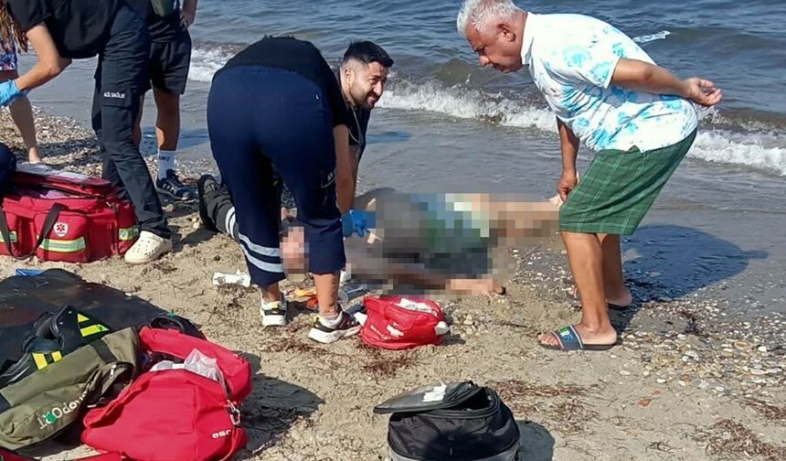 Serinlemek için girdiği denizde öldü