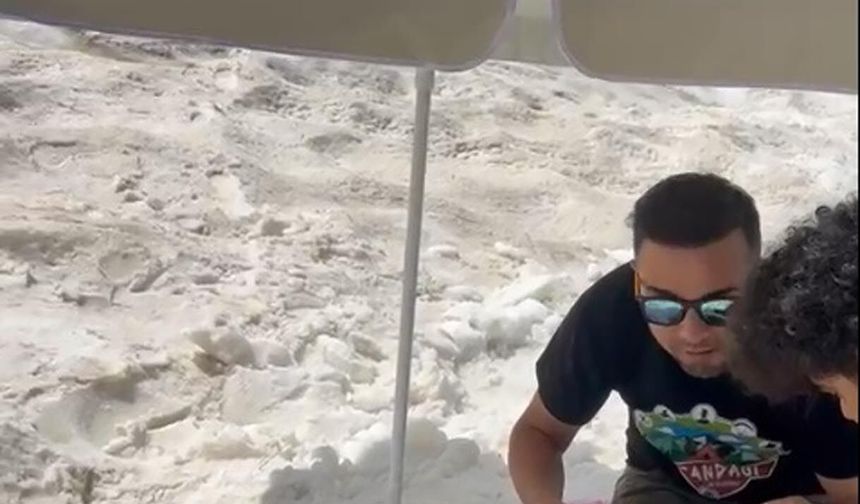 Çıktığı Ergan Dağı'nın zirvesinde arkadaşları kara gömdü