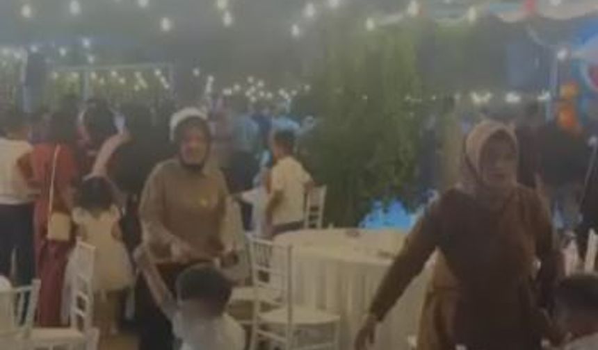 Düğünde davetliler arasındaki kavga kamerada; 6 yaralı