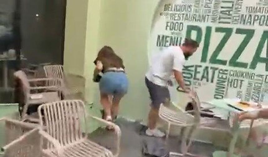 Pizzacıda iki grup arasında kavga