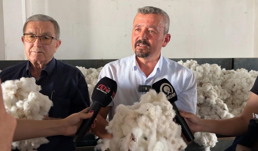 Aydın'da sezonun ilk pamuğu 100 TL'den sembolik olarak alındı