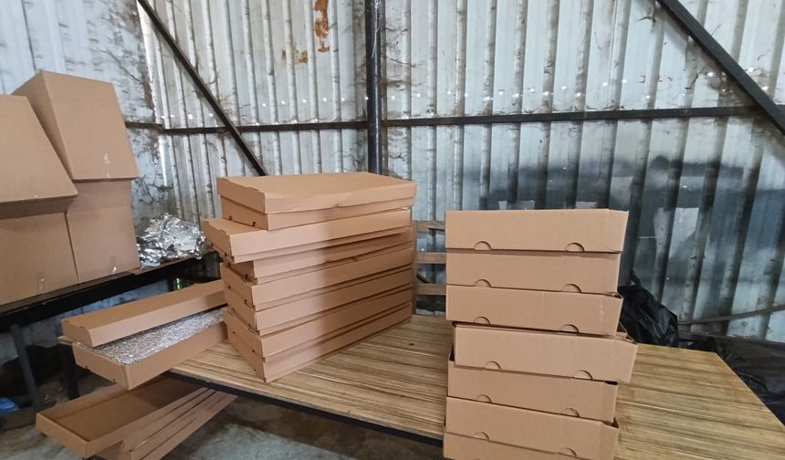Besihane görünümlü kaçak sigara fabrikasına operasyon