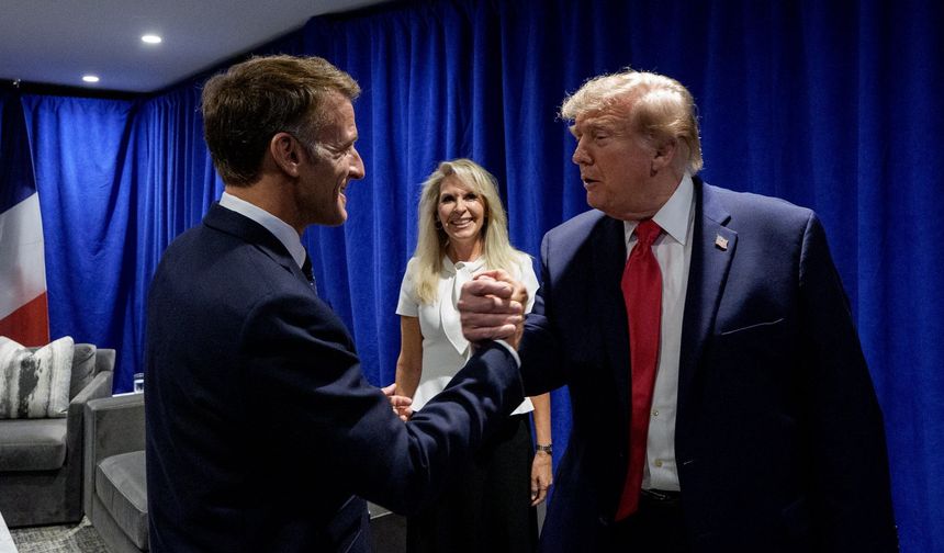 Fransa Cumhurbaşkanı Macron, ABD Başkanı Trump ile New York'ta bir araya geldi