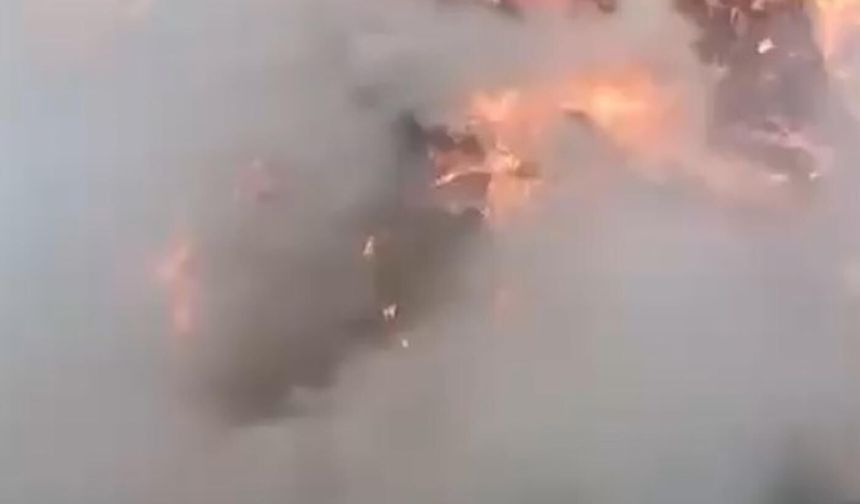 Şimşek çaktı, 3 mahallede otluk yangını çıktı