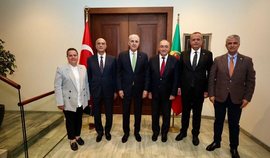 Lizbon Büyükelçiliği'ni TBMM Başkanı Kurtulmuş ziyaret etti