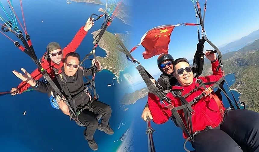 Çinli Turistler Babadağ’da Rekora Uçuyor