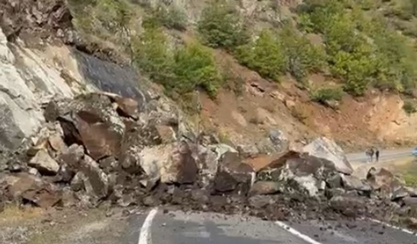 Artvin'de heyelan nedeniyle köy yolu ulaşıma kapandı
