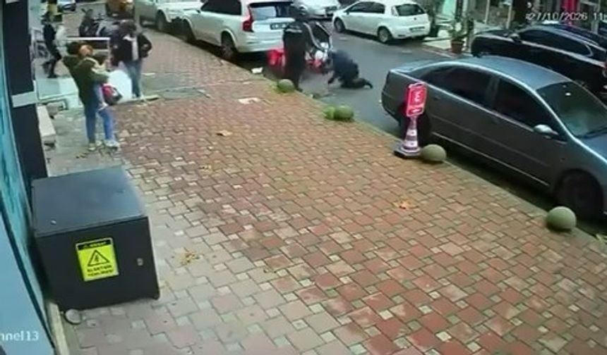 Çekmeköy'de aküsü değiştirilen motosiklet hareket etti; araçla savrulup yere düştü