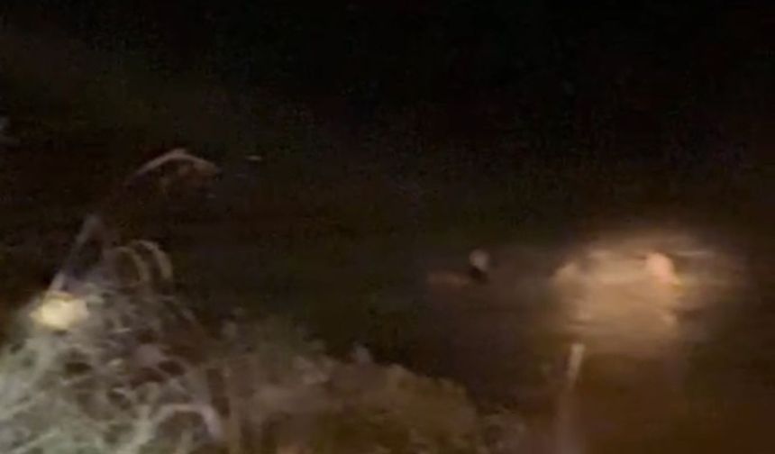 Irmağa atlayan kişi kurtarıldı