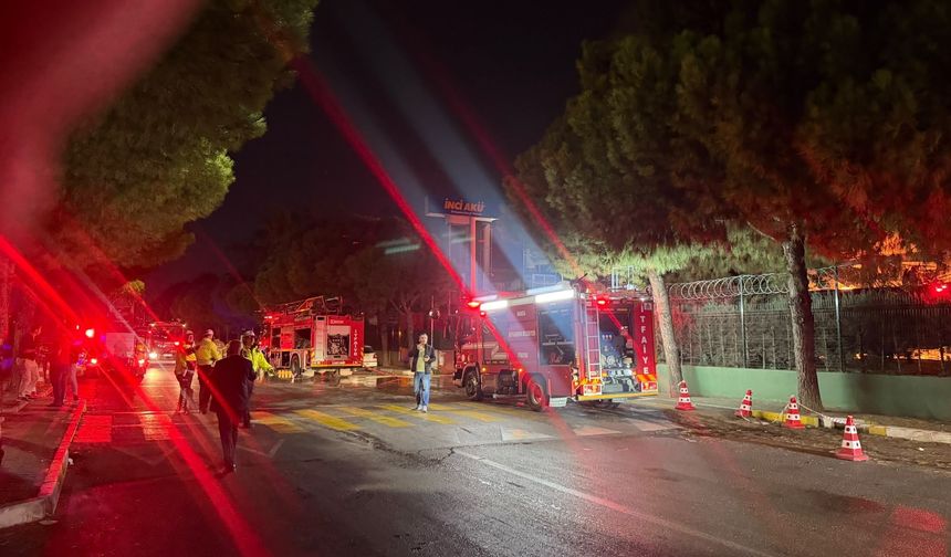 Manisa'da akü üretimi yapan fabrikada yangın (2)