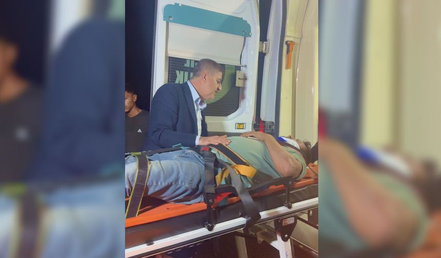 Otomobilin çarptığı kişi yaralandı; ilk yardımı vali ve milletvekili yaptı