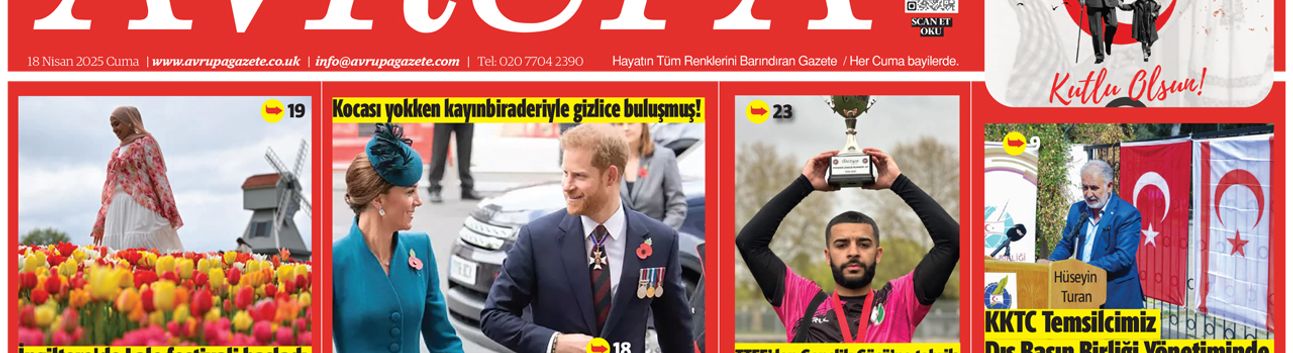 Avrupa Gazete, İngiltere, 18 Nisan 2025 Baskısı E-gazete