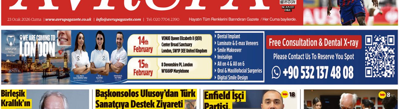Avrupa Gazete, İngiltere, 23 Ocak 2026 Baskısı