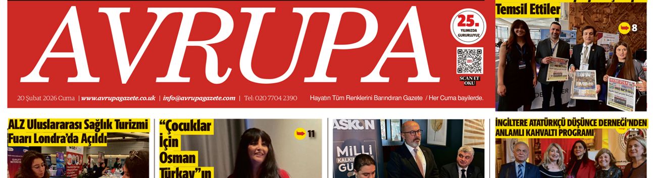 Avrupa Gazete, İngiltere, 20 Şubat 2026 Baskısı